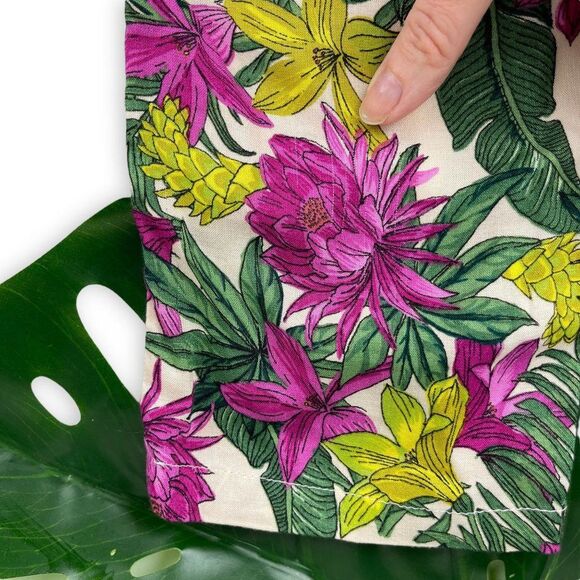 H&M High Waisted Tropical Floral Print Woven Pants - 6 - Picture 9 of 10